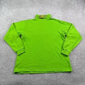 Vintage Arctic Cat Shirt‎ Mens Medium Green Turtleneck Snowmobile Base Layer